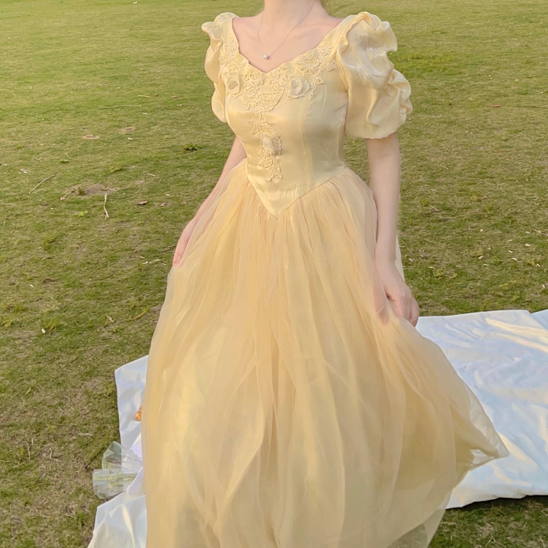 yellow belle dress